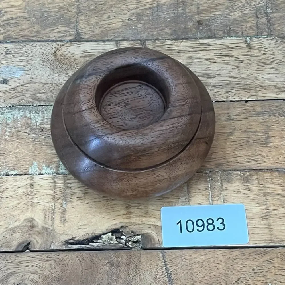 Handcrafted Wooden Candlestick or Tealight Holder 3.5